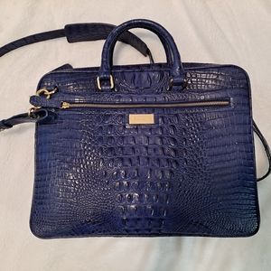 Brahmin blue lapis laptop case NWT